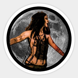 Moon Woman Sticker